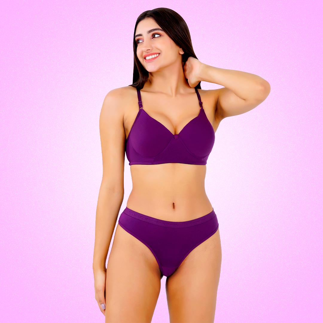 INNER SHRINGAAR Cotton-Rich Full Coverage Lingerie Set For Women