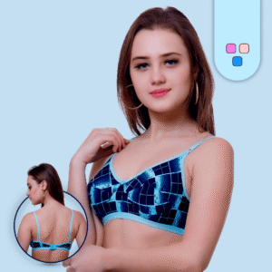 INNER SHRINGAAR Cotton-Rich Full Coverage Block Print Everyday Bra For Women